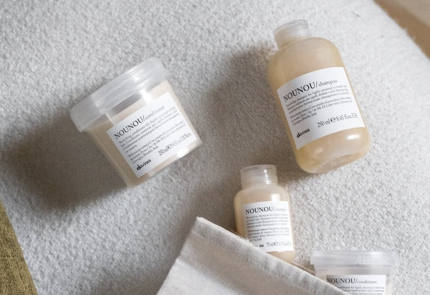 Davines shampoo and conditioner